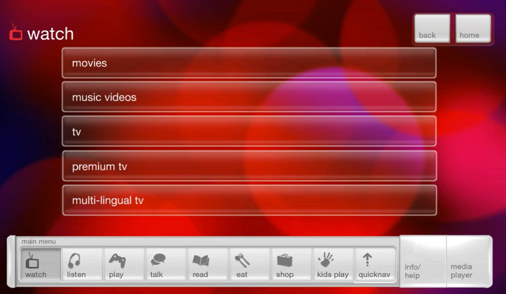 Red IFE content browsing
